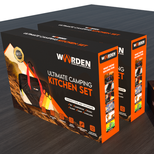 Camping Bag Retail Box design Design by ArtisteXz