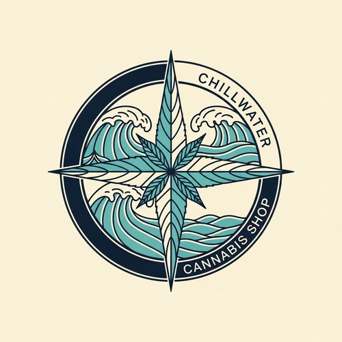 Chillwater Cannabis Shop Logo - Calm the Noise, Find Your Better Design by Kavinda Malaka