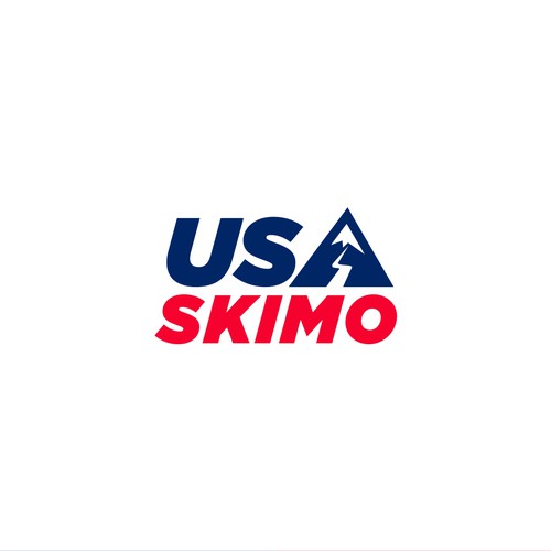 USA Skimo Olympic National Team Logo Design by HandriSid