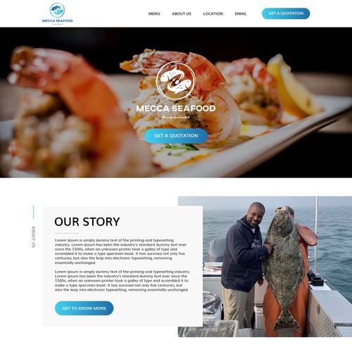 Miami Soul Seafood Restaurant Concept 1 Page Only Design réalisé par Sansin