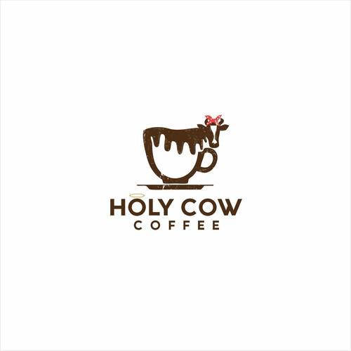 Design an Eye Catching Country Vibe Coffee Logo for "Holy Cow Coffee" Design by mahesabenar