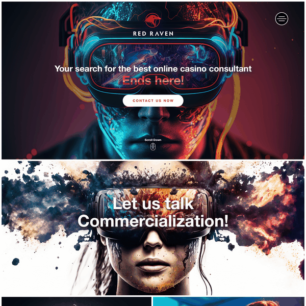 Website for Red Raven gaming company