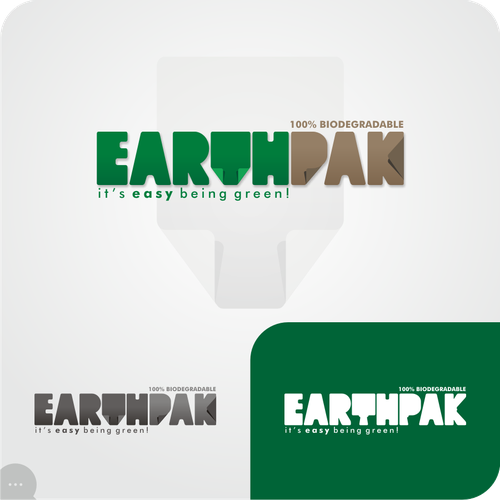 LOGO WANTED FOR 'EARTHPAK' - A BIODEGRADABLE PACKAGING COMPANY デザイン by LoneWolv™