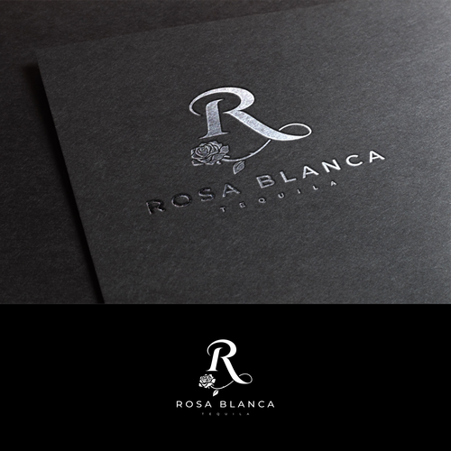 Tequila! A brand a logo that is made with LOVE for a new Tequila Company - ROSA BLANCA Design by crapit