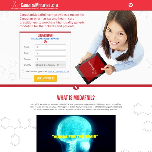 Create a professional landing page that sells a pharmaceutical drug to
health practitioners Design by jaysonc