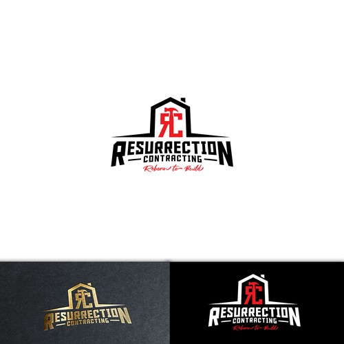 "Reborn To Build" construction company logo. Design by aeropop