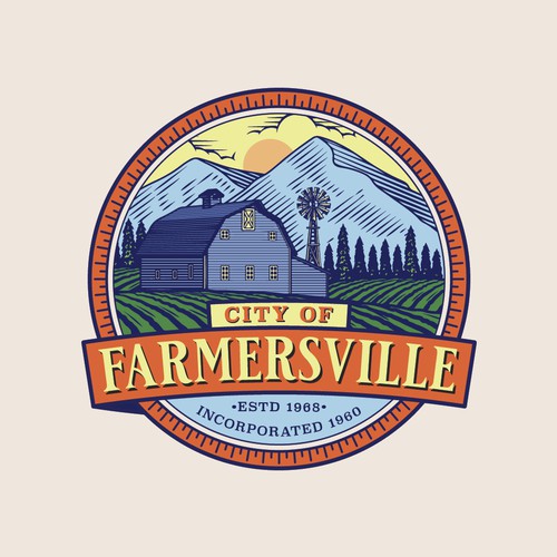 Design City of Farmersville Logo di iyank iyo