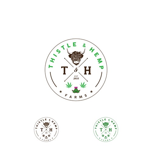 manukさんのHemp is Hot! Help us Design our "Thistle & Hemp" Logo. Check out our mascot, Scottish Highland Cattle!デザイン