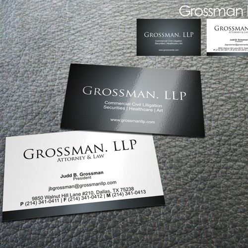 Help Grossman LLP with a new stationery Ontwerp door sadzip