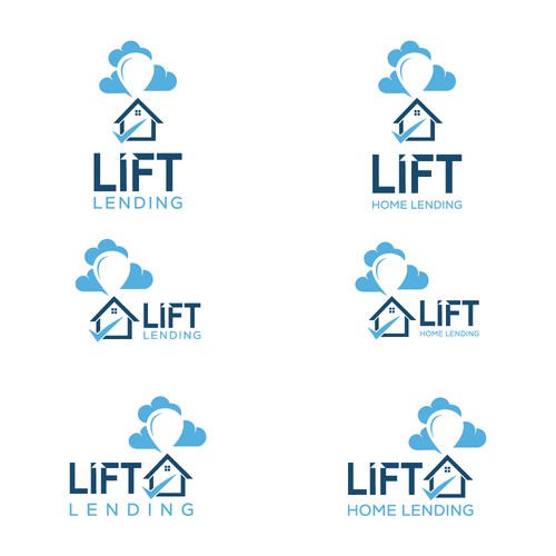 Lift Home Lending Logo Design by ArtByShahnaz™
