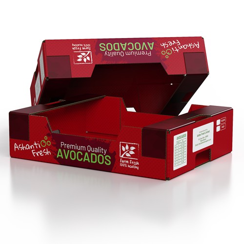 Avocado export box design Design by Carl Haus