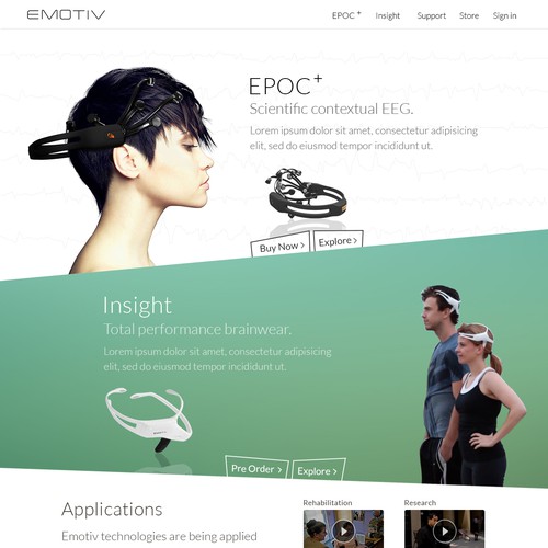 Redesign website for International Award Winning EEG system Design by Crenovates