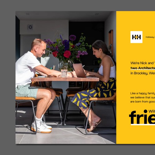 Fun flyer for couple run architecture studio Design by Dkika™