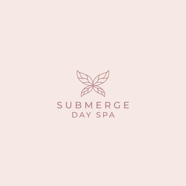Feminime and luxury butterfly logo for spa