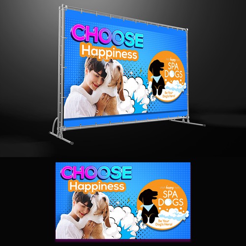 Choose Happiness Banner Design Design by #hello Dey!