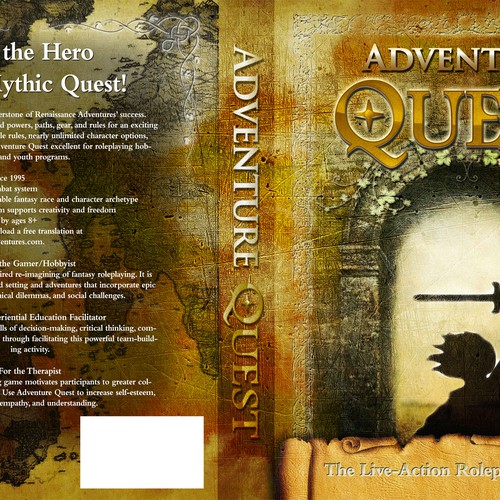 Book Cover for Adventure Quest, the Live-Action Roleplaying Game Design by LiquidFlame