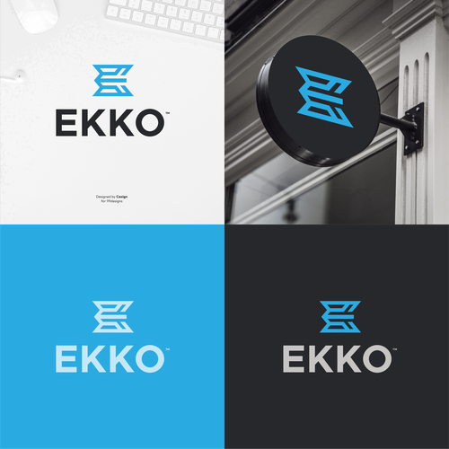 SIMPLE LOGO - ekko Letters then dm after Design by casign