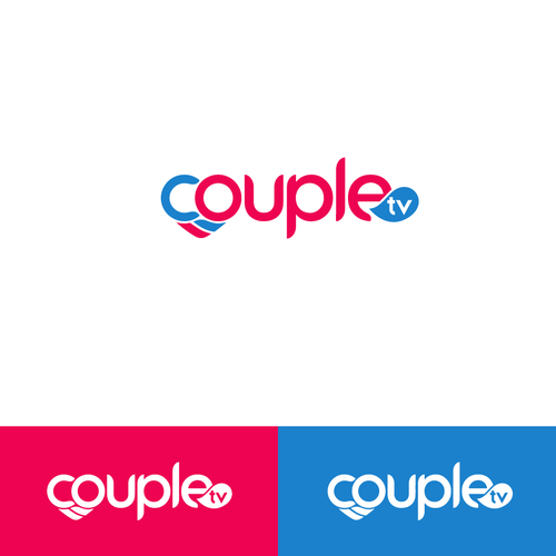 Couple.tv - Dating game show logo. Fun and entertaining. Diseño de Sufiyanbeyg™