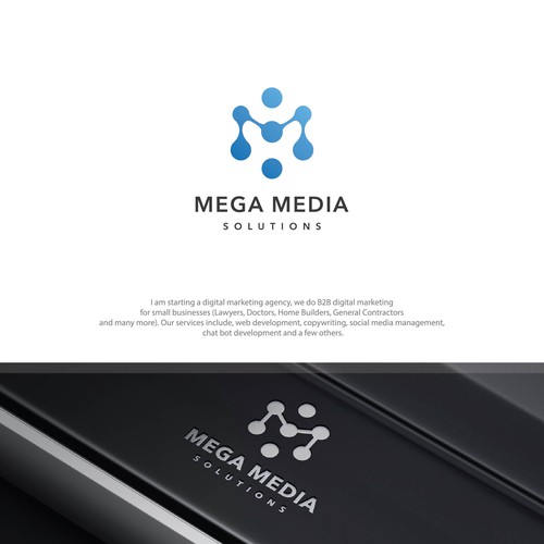 Design A Modern Logo For My Digital Marketing Agency: Mega Media Solutions Design by Art Tsukuyomi