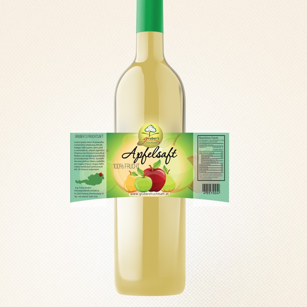 Label for high-quality fruit juices