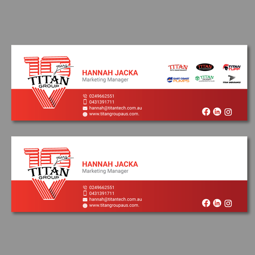 Update my Email Signature x 2 for Group of Companies | Logos Supplied! Design by Fahmida 2015