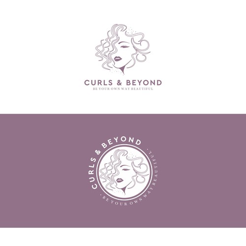 Logo for curly hair brand Diseño de GinaLó