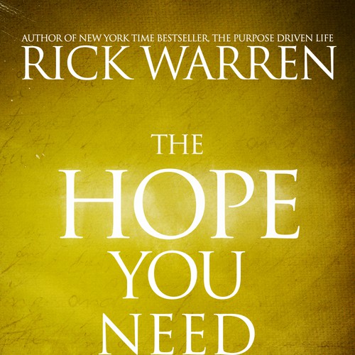 Design Rick Warren's New Book Cover Design by dmaust