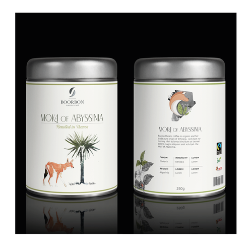 Artistic, luxurious and modern packaging for organic and fair trade coffee bean Diseño de OfélieDesign