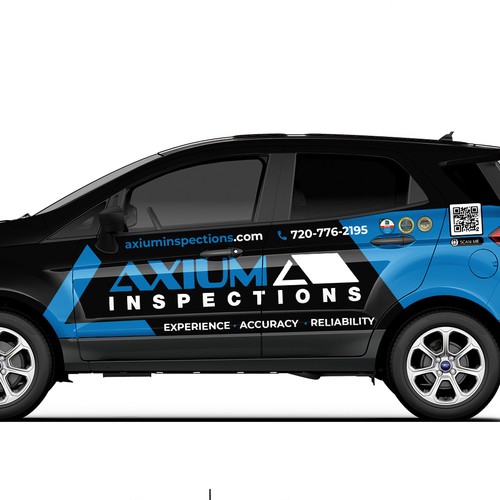 Partial Wrap For Black 2020 Ford EcoSport Design by Art Mahno ✔