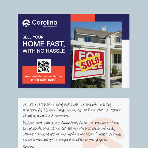 Designs Design a high quality postcard for a home buying company