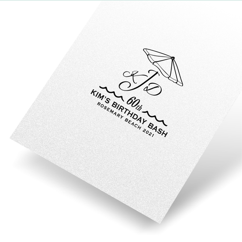 Refined yet Jaunty Logo for 60th Birthday Design by Gilidesigns™