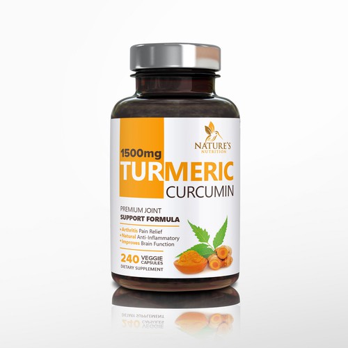 Nature's Nutrition needs a "beautiful label" for its Turmeric Extract bottle Design by DesignSBS