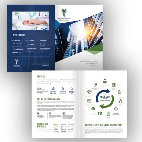 Medical Billing Company 2 fold brochure content provided future