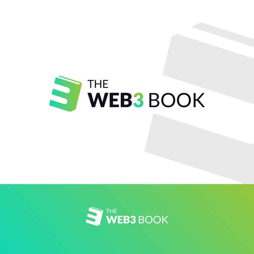 Logo for an eBook/course: "The Web3 Book" Design by HENDMADE DESIGN