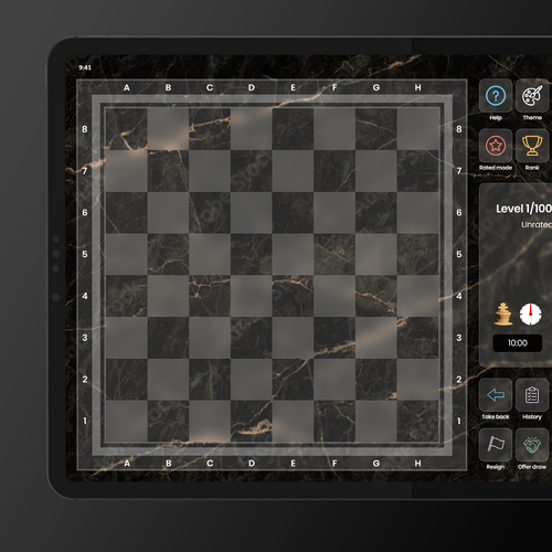 iPad Chess App - Polishing project. See PSD. Design by Borowski Design