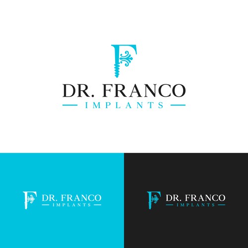 Luxury Dental Implant Logo Brand for World-Class Implant Surgeon appeal Patients and Other Doctors Design by yourbay