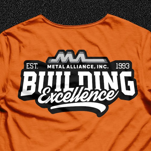 T-shirt design for high quality construction company Design by Ely!