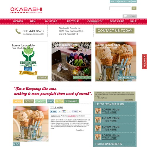 New website design wanted for Okabashi Design by webdesignpassion