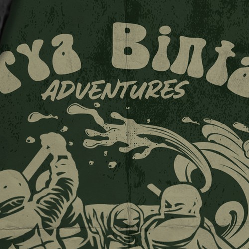 vintage bali jungle rafting Design by WesD