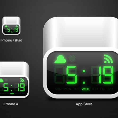 iPhone Alarm Clock Application Icon Button or icon contest