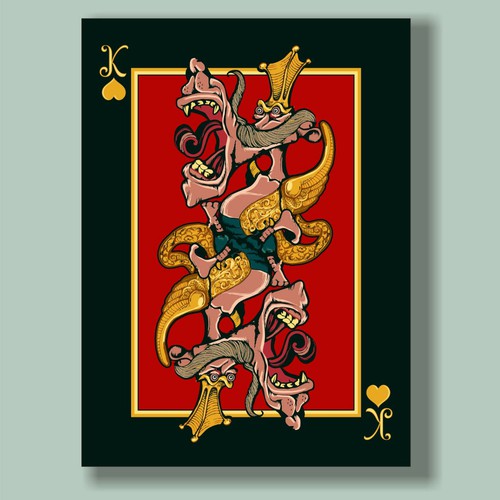 We want your artistic take on the King of Hearts playing card Réalisé par miftake$cratches