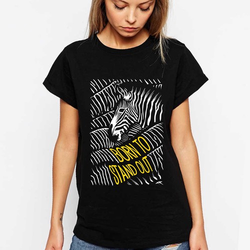 Classy Zebra t-shirt design for zoos / safari parks Design by darmadsgn