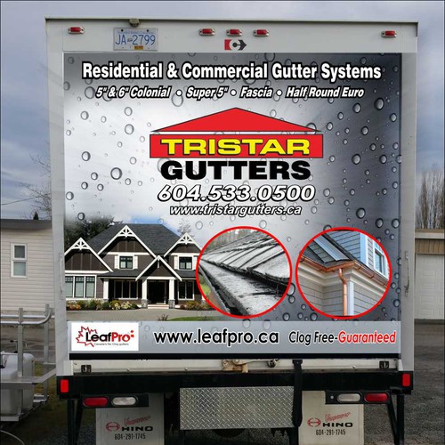 Tristar Gutter truck vehicle wrap (I AM HAVING A PRO INSTALL WRAP) Design by T i f a n y' s