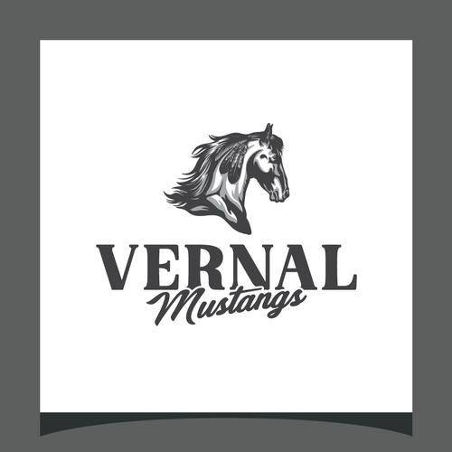 Middle school mustang logo cool enough for your kid to wear Design by kazeem