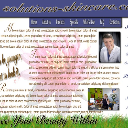 Website for Skin Care Company $225 Design by MelSgam