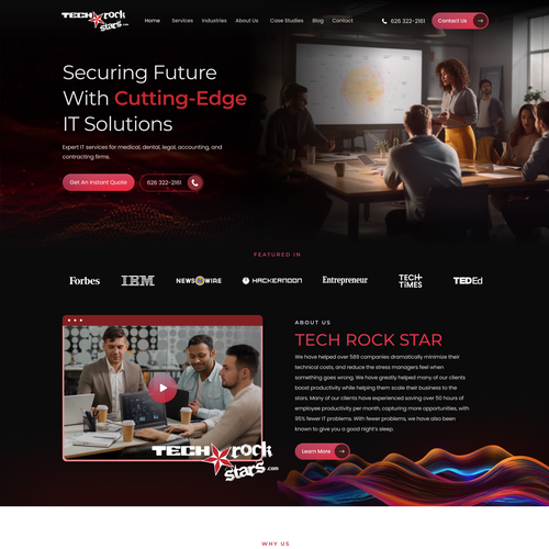Cutting-Edge Website Design for Premier MSP/MSSP - Tech Rockstars, Inc Design by ⚡️unbox.style⚡️