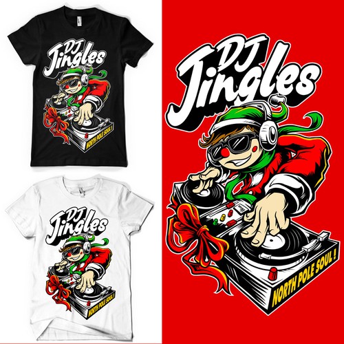 Create a great caricature of DJ Jingles spinning the Christmas hits! Design by ABP78