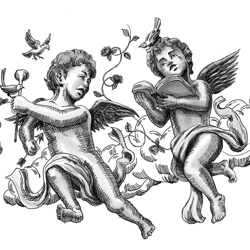 Cherubs at Play Design by Santamano