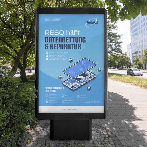 Clean & Nice Poster for Cell Phone Repair & Data Rescue Company Design by 99kreative