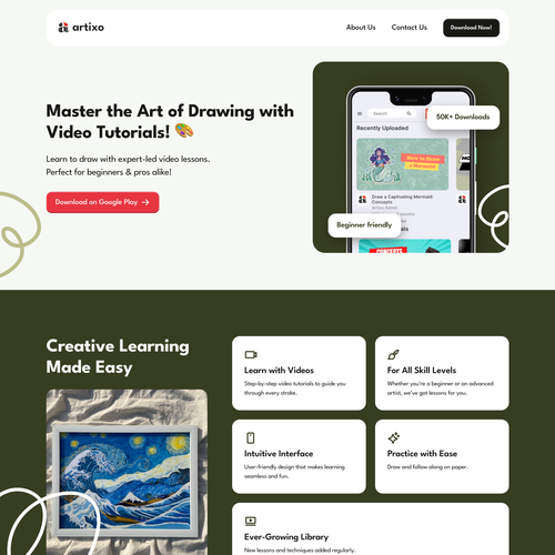 Landing page design contest entry by Crimsonte